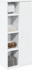 vidaXL Ντουλάπι μπάνιου με θήκη για ρολά Λευκό 39x22x90 cm