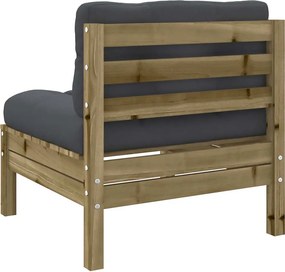 vidaXL Patio Sofa Vacuum pressure treated pine wood, Oxford fabric