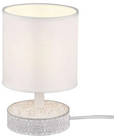 Φωτιστικό Επιτραπέζιο Marie R50980101 1xE14 28W Φ13cm 20cm White RL Lighting Ceramic,Fabric