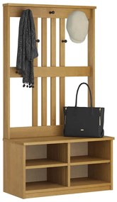 vidaXL Δέντρο χωλ "SANDNES" 87x40x159,5 εκ. Πεύκο μασίφ ξύλο