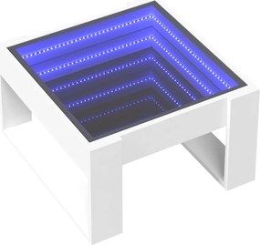 vidaXL Τραπεζάκι Σαλονιού Infinity LED Λευκό 50x53x30 εκ.