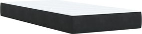 vidaXL Κρεβάτι Boxspring με Στρώμα Μαύρο 90x200 εκ. Βελούδινο