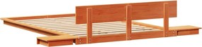 vidaXL Σκελετός Κρεβατιού Καφέ 140 x 190 cm ξύλο