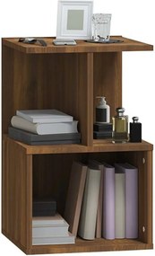vidaXL Κομοδίνα 2 Τεμ. Καφέ Δρυς 35x35x55 εκ. από Επεξεργασμένο Ξύλο