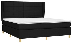 ΚΡΕΒΑΤΙ BOXSPRING ΜΕ ΣΤΡΩΜΑ ΜΑΥΡΟ 180X200 ΕΚ. ΥΦΑΣΜΑΤΙΝΟ 3128543