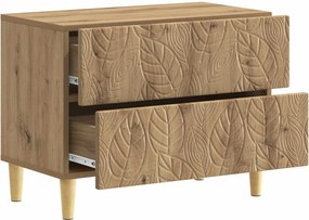 vidaXL Κομοδίνο Artisan Δρυς 62 x 34,5 x 48 εκ Επεξεργασμένο Ξύλο