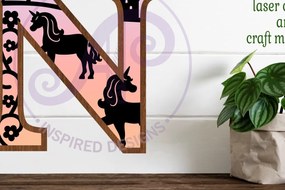 Intra απο ξύλο plywood 3mm-4mm πάχος – Μονόκεροι επιστολή τοίχου N Δίασταση 40x30 cm INTRAFABR-118388803