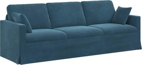 vidaXL Καναπές Μπλε 228 x 78 x 80 εκ Βελούδο