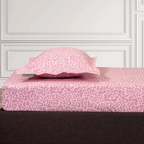 Σεντόνι King Size Με Λάστιχο (180x200+35) Greenwich Polo Club Loft Leopard Ροζ