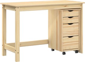 vidaXL Σετ Γραφείου και Κινητού Ντουλαπιού MOSS 2 pcs Καφέ