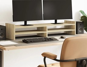 vidaXL Βάση Οθόνης Sonoma Δρυς 100x27x20 εκ. από Επεξ. Ξύλο