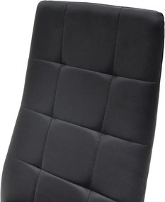 Καρέκλα Cube PU μαύρο-πόδι χρωμίου 4αδα 41x46x97 εκ.