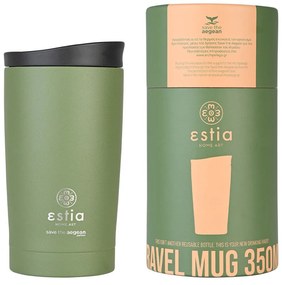 Ποτήρι Θερμός 350ml Estia Save The Aegean Travel Mug Dark Green 01-20392