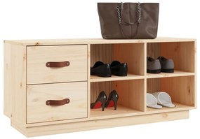 vidaXL Παπουτσοθήκη 100x34x45 εκ. από Μασίφ Ξύλο Πεύκου