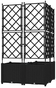 vidaXL Κηποτινάκι με Τρέλα 3 pcs Μαύρο 80 x 80 x 143 εκ. PP