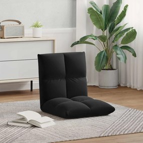 vidaXL Ρυθμιζόμενη Πολυθρόνα Δαπέδου Μαύρο Βελούδο