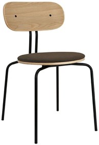 Καρέκλα Τραπεζαρίας Curious Black 5916-3C719-10 44,5x48x77,5cm Oak- Mocca Umage Ατσάλι,Polywood