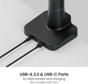BRATECK gaming βάση γραφείου οθόνης LDT95-C012UC, 24-57", έως 30kg, heavy duty