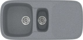 Sanitec Classic 301 (97×50) - Γρανιτένιος νεροχύτης - Metallic SILVER