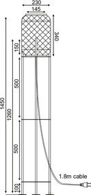 Φωτιστικό Δαπέδου Aca Sahara AR3191F145NB Bamboo
