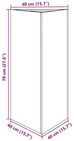 ΖΑΡΝΤΙΝΙΕΡΑ ΚΗΠΟΥ ΤΡΙΓΩΝΟ 40X34,5X70ΕΚ ΑΝΟΞΕΙΔΩΤΟ ΑΤΣΑΛΙ 851167