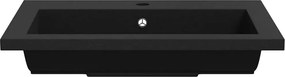 vidaXL Νιπτήρας Μαύρος 600 x 450 x 120 χιλ. Γρανιτένιος