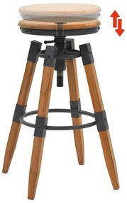 vidaXL Σκαμπό Μπαρ 2 τεμ. από Μασίφ Ξύλο Ελάτης