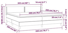 Κρεβάτι Boxspring με Στρώμα Καπουτσίνο 200x200εκ.από Συνθ.Δέρμα - Καφέ