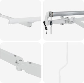 vidaXL Σκελετός Τέντας Λευκό 2,5 x 2 m Μέταλλο