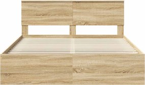 vidaXL Σκελετός Κρεβατιού Sonoma Δρυς 160 x 200 cm