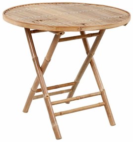 vidaXL Σετ Τραπεζαρίας Εξ. Χώρου Πτυσσόμενο 5 τεμ. Μπαμπού &amp; Μαξιλάρια