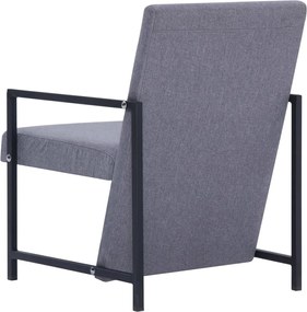 vidaXL Πολυθρόνα Ανοιχτό Γκρι Υφασμάτινη