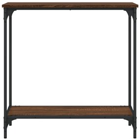vidaXL Τραπέζι Κονσόλα Καφέ Δρυς 75 x 30,5 x 75 εκ. από Επεξεργ. Ξύλο