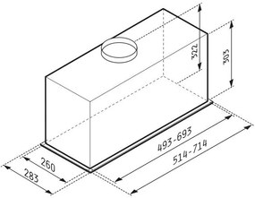 Απορροφητήρας Τζάκι Plus EF Pyramis 51 εκ.