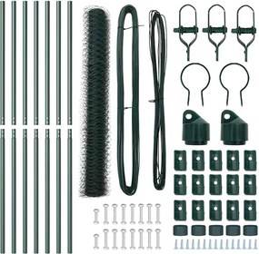 vidaXL Στύλος Περιφράξεων Πράσινο 10 x 1 μ (36 mm πλέγμα)