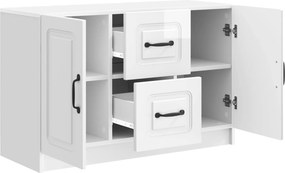 vidaXL Πλαϊνό γραφείο Γυαλιστερό Λευκό 89 x 34,5 x 57 εκ.