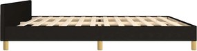 vidaXL Σκελετός Κρεβατιού Χωρίς Στρώμα Μαύρο 200x200 εκ. Υφασμάτινο