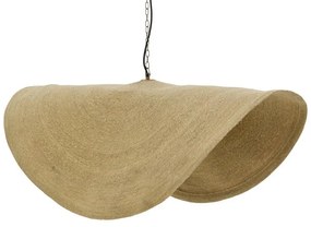 Φωτιστικό οροφής Klark Inart φυσικό ψάθα-μέταλλο Φ120x144εκ 120x120x144 εκ.