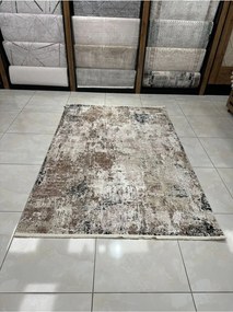 Stewehome Μηχανικό χαλί με μοντέρνο σχέδιο από φυσικές κλωστές Μπλε