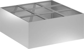 vidaXL Γλάστρα Κήπου Ασημί 100 x 100 x 20 cm Γαλβανισμένος Χάλυβας