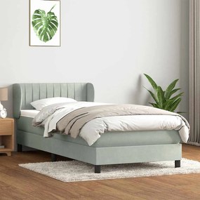 BOX SPRING ΚΡΕΒΑΤΙ ΜΕ ΣΤΡΩΜΑ ΑΝΟΙΧΤΟ ΓΚΡΙ 100X220 ΕΚ. ΒΕΛΟΥΔΙΝΟ 3317727