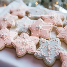 Σετ των 2 Intra Συλλεκτικό Ξύλινο Παζλ Plywood  4mm - Διακοσμημένα μπισκότα σε σχήμα αστεριού Σε Ξύλινο Κουτί - Διαστάσεις: 10x10 cm – 25 κομμάτια