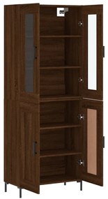 vidaXL Ντουλάπι Καφέ Δρυς 69,5 x 34 x 180 εκ. από Επεξεργασμένο Ξύλο
