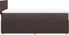 vidaXL Κρεβάτι Boxspring με Στρώμα Σκούρο Καφέ 80x200 εκ. Υφασμάτινο