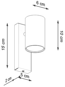 Sollux Φωτιστικό τοίχου Utti 1,ατσάλι,1xGU10/40w