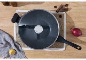 Ταψί Wok Royalty Line RL-BW32M, 32 εκ., Αντικολλητική, μαρμάρινη επίστρωση,