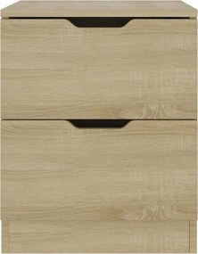 vidaXL Κομοδίνα 2 τεμ. Sonoma Δρυς 40 x 40 x 50 εκ. από Επεξεργ. Ξύλο