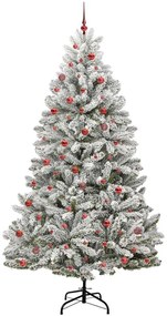 vidaXL Τεχνητό Χριστουγεννιάτικο Δέντρο Πράσινο και Λευκό 270 cm