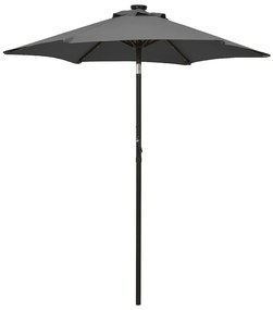 Ομπρέλα με LED Ανθρακί 200 x 211 εκ. Αλουμινίου