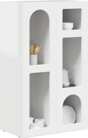 VidaXL Πλαϊνό γραφείο ELST Υψηλής γυαλάδας λευκό 59 x 35 x 100,5 εκ